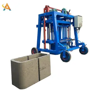 Kleine komplette Diesel manuelle/automatische hydraulische feste hohle Zement Flugasche Betonblock Ziegel herstellung Maschine für Ziegel machen