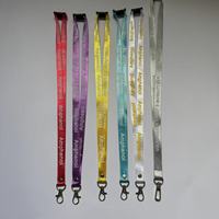 Lanière porte-badge personnalisée en polyester imprimé par transfert thermique, écologique et lavable, avec clip pour téléphone, idéale pour la rentrée scolaire et le bricolage