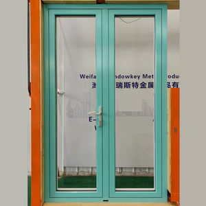 Porte d'entrée battante en aluminium à <span class=keywords><strong>double</strong></span> <span class=keywords><strong>vitrage</strong></span> sur mesure, <span class=keywords><strong>prix</strong></span> usine - Product Image 2