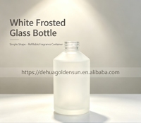 Bouteille diffuseur en verre rond à fond bas, flacon vide en verre blanc de haute qualité pour diffuseur de parfum d'intérieur