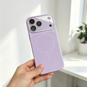 เคสโทรศัพท์ซิลิโคนเหลว S100 แบบแม่เหล็ก พร้อมฟิล์มเลนส์หน้าต่างขนาดใหญ่ สำหรับ iPhone 12 13 14 15 16 17 18 Pro Max - Product Image 1