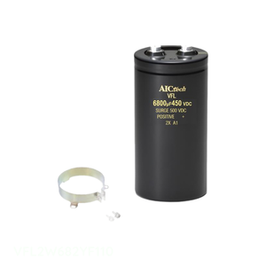 Distribuidor Autorizado, Condensador de Montaje en Chasis CAP ALUM 6800UF 20% 450V SCREW 6800 uF VFL2W682YF110 - Product Image 1