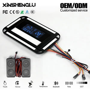 Interrupteur tactile intelligent Xinshenlu avec affichage de la musique et de la température, <span class=keywords><strong>variateur</strong></span> de lumière à capteur 1-6 mm pour miroir de salle de bain LED 60W 12V 5A OEM/ODM - Product Image 1