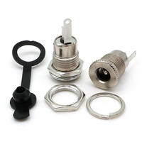 Offre Spéciale DC099 5.5mm X 2.1mm prise d'alimentation cc prise femelle connecteur de montage sur panneau métal DC-099 trou ouvert 11MM