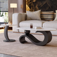 Table basse en pierre frittée de luxe italienne, design moderne, écologique, durable, meubles pour la maison, pour le salon