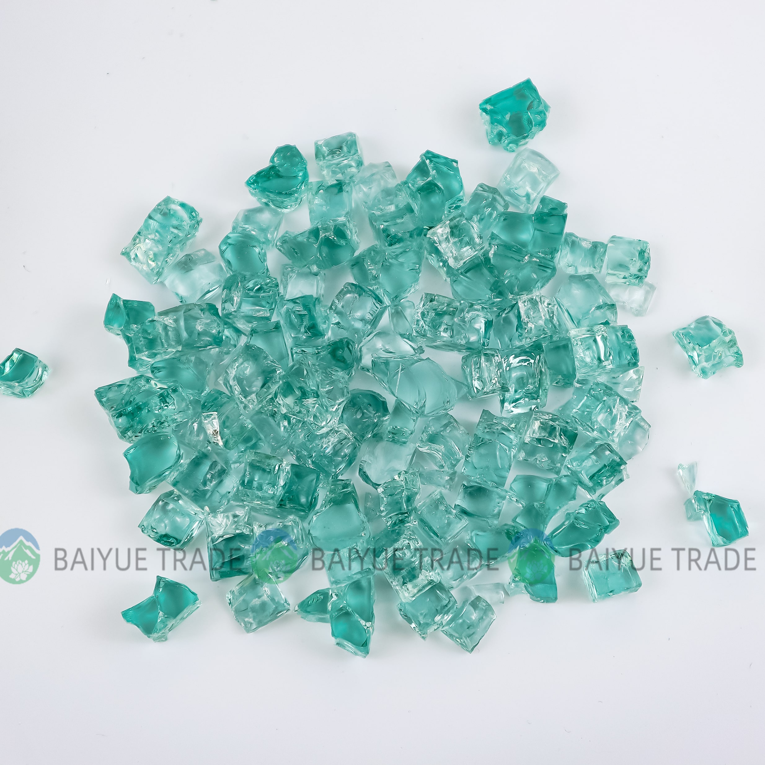 Verre réfléchissant pour foyer, vert clair