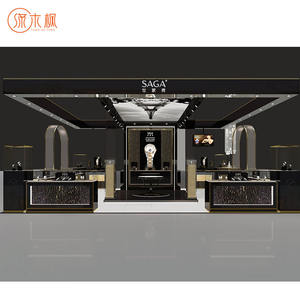 Vente en gros de kiosques à bijoux personnalisés pour centre commercial vitrine de bijoux <span class=keywords><strong>comptoir</strong></span> design montre en acier doré les plus achetés - Product Image 2