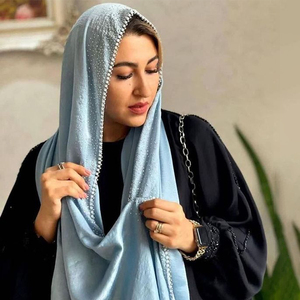 <strong>Fashion</strong> Hot Drilling <strong>Turban</strong> Diamond Pearl Scarf Premium Muslim Bubble <strong>Hijab</strong> Scarfs - Product Image 1