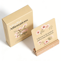 Jeu de cartes d'affirmations positives personnalisées, papier imperméable, personnalisé pour les femmes, cadeau de soin personnel