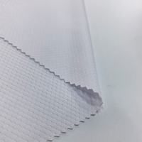 Tissu en maille nid d'abeille respirant à séchage rapide, 155 GSM, 100% polyester, blanc, pour maillot de football, polo