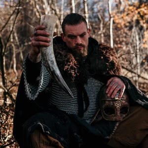 Handmade Viking <b>Drinking</b> Horn With <b>Stand</b> Natural Ox Horn Mug for Beer Wine Medieval Party Gift Item - Product Image 6