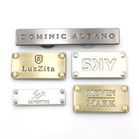 Herrajes para Bolsos con Baño de Oro Rosa, Logotipo Metálico Personalizado, Placa con Texto de Marca Grabado