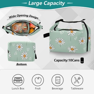 Bolsa térmica para el almuerzo con diseño de corazón de margarita curativa tropical personalizada de Hawái - Product Image 5