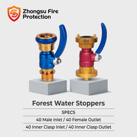 Robinet d'arrêt forestier DN40 en aluminium durable pour système de protection incendie, fourni directement par l'usine OEM/ODM