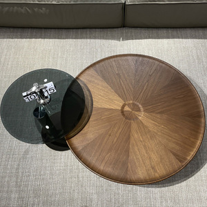 Walnut <b>Wood</b> <b>Coffee</b> <b>Table</b> <b>Round</b> Modern Nordic Style Living Room Sofa Side <b>Table</b> - Product Image 1