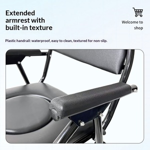 <span class=keywords><strong>Silla</strong></span> de Inodoro Plegable, Ajustable y Reforzada, Móvil, <span class=keywords><strong>para</strong></span> Ancianos y Mujeres Embarazadas, con Masaje Terapéutico Clase II - Product Image 3