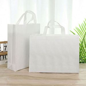 Sac tissé non tissé écologique, durable, pliable, grand format, pour supermarché, avec deux poignées, logos personnalisés pour une utilisation promotionnelle - Product Image 4