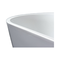 Baignoire autoportante ovale moderne en acrylique blanc de luxe, écologique, 1,7 m, pour 1 personne, avec fonction massage et drain, pour hôtels et villas, garantie 3 ans