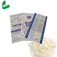 Sac en papier kraft biodégradable résistant à la graisse pour pop-corn au micro-ondes avec fermeture thermoscellée pour l'emballage alimentaire