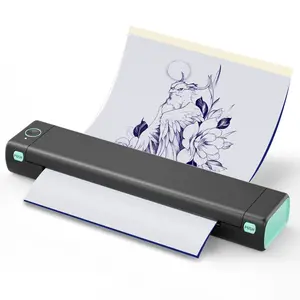 纹身打印机热敏模板机无线蓝牙A4纸打印机兼容安卓Ios便携式打印机