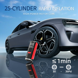 เครื่องเติมลมยางแบบพกพา ปั๊มลมสำหรับยางรถยนต์ พร้อมเกจวัดแรงดันดิจิตอล ไฟ LED สำหรับรถยนต์ รถจักรยานยนต์ จักรยาน - Product Image 5