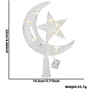 DAMAI New Middle Eastern Festival Transparent Luminous <b>Star</b> and Moon Ornaments Moon Festival LED Warm <b>Light</b> Decoration - Product Image 4