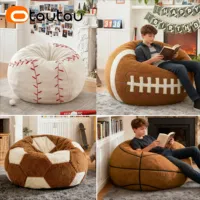 Housse de pouf moderne OTAUTAU pour football, rugby, baseball, basketball DD227 – Housse amovible sans rembourrage pour pouf de Noël inclinable