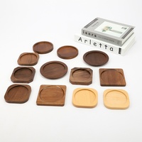 Sous-verres en noyer isolés résistants à la chaleur pour café, impression personnalisée, design moderne et simple, marque MUYUAN