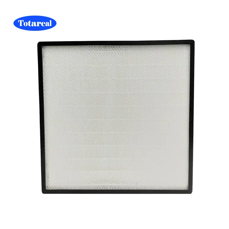 24x24 Inch AHU Mini Plate Filter Aluminum Frame Hepa Filter For Laminar Flow Hood