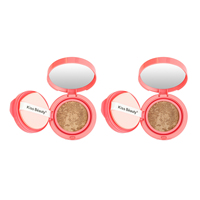 Poudre compacte mate Kiss Beauty Air Cushion pour le visage, correcteur, logo personnalisé, marque privée, sans huile, poudre fixante pour le maquillage