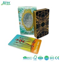 Jeu de cartes de tarot avec impression personnalisée, design artistique, bords dorés, cartes de tarot pour jeu de divination
