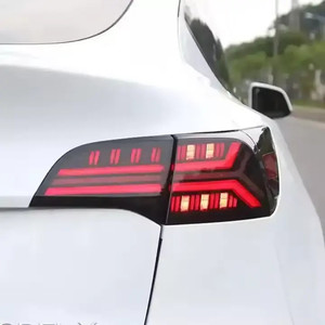 Par de luces traseras para Tesla Model 3 Model <span class=keywords><strong>Y</strong></span> 2017-2019, luces traseras de coche, lámparas de señal dinámica, luces de freno de parada - Product Image 5