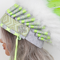 Coiffe indienne pour déguisement de fête d'Halloween, carnaval, plumes, bonnet de guerre, coiffe tribale, accessoires de scène, accessoires photo