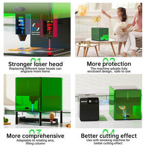 เครื่องแกะสลักด้วยเลเซอร์ V1ควบคุมด้วยแอปพลิเคชั่นไม้พลาสติกหนังไม้ทำจาก CNC ใช้งานง่าย - Product Image 4