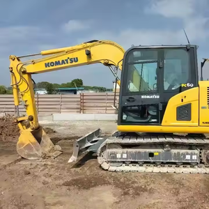 Excavatrice d'occasion Komatsu PC60 bien entretenue Machine de 6 tonnes Mini pelle d'occasion Komatsu Pc60 Digger à vendre - Product Image 2