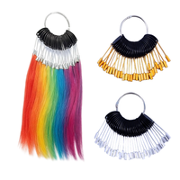 1 ensemble/30 pièces d'anneaux de nuancier de couleur de cheveux en métal, or et argent, outils pour coiffeurs et barbiers, pour usage en salon