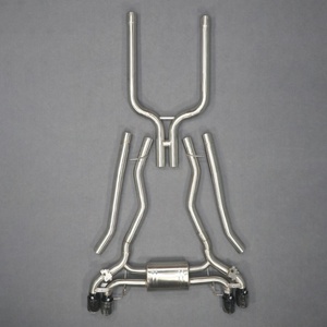 Valve d'échappement Catback pour BMW M5 F90 avec silencieux de course à écailles de poisson dorées en acier inoxydable brossé - Product Image 5