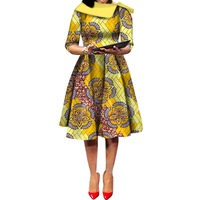 Robe traditionnelle africaine en coton imprimé ciré Robe Batik JAVA Robe africaine Dashiki Robe décontractée