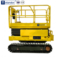 Offre Spéciale : Plateforme Aérienne Chariot Élévateur sur Chenilles Tout-Terrain 12m 250kg, Idéale pour l'Entretien des Terrains Accidentés, OEM Disponible