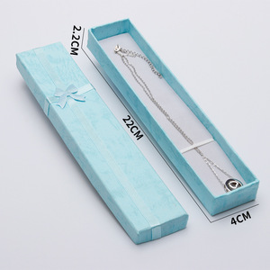 Joyero Simple de 4*20cm, lazo creativo, caja de embalaje exquisita, collar, caja de regalo de joyería - Product Image 3
