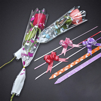Manchons pour fleurs individuelles Evergreenwrap, cadeau pour la Saint-Valentin, papier d'emballage pour fleurs en plastique translucide et imperméable