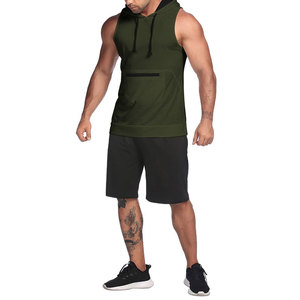 Latest Style Fully Customization Men Wear <b>Hoodies</b> For Sale <b>Workout</b> Sleeveless Hoodie Lightweight and Breathable Gym Hoodie - Product Image 1