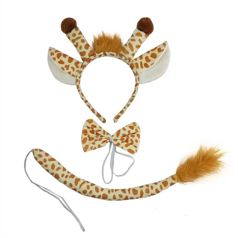 Cow Ears Horns Alice Hair Band Headband Tail Set Fancy Dress Party Hen Birthday 