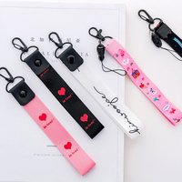 Porte-clés de téléphone portable universel avec logo personnalisé d'usine Longes courtes Lanière de poignet en polyester sublimé par teinture