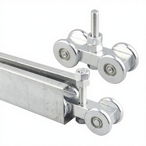 Quadratischer Stahl 4-Rad Schwerlast-Schiebetür-<span class=keywords><strong>Roller</strong></span> Modernes Außendesign Hängende Schienenrolle Langlebig Geräuscharm 8mm - Product Image 1