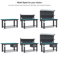 Banc de travail industriel personnalisé en acier avec tiroirs, table de rangement pour atelier mécanique, armoire à outils robuste pour garage