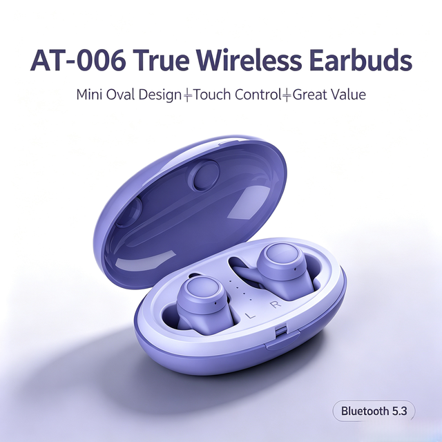 TWS Wireless Earbud TWS Touch Control IPX5 Waterproof True Wireless Mini TWS Earbud Cute Earphone Sport/School/Work.