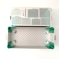 Boîte de rangement pour instruments orthopédiques médicaux en acier inoxydable pour cliniques vétérinaires orthopédiques, boîte de rangement stérile pour vis chirurgicales