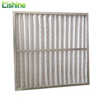 Filtre à air HVAC Lishine carré en alliage d'aluminium à efficacité moyenne pour systèmes de ventilation industrielle avec conception de panneau plissé