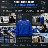 Sweat-shirt streetwear de luxe, design personnalisé, orné de strass, coupe oversize, col rond, fabricant OEM ODM